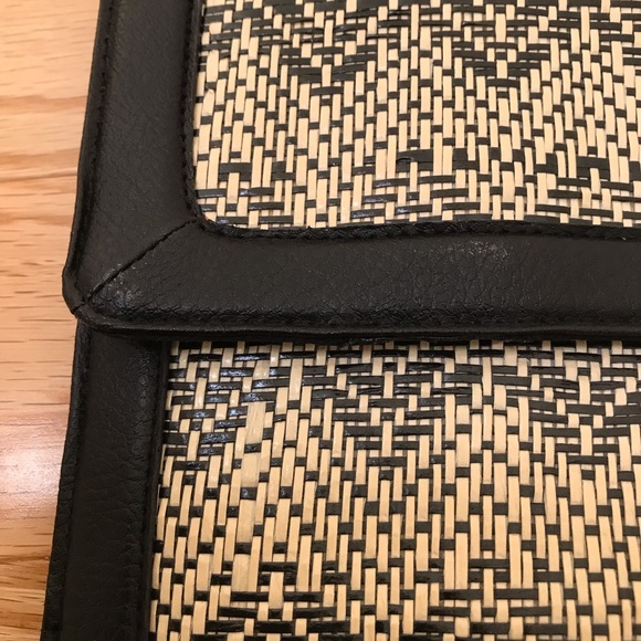 Banana Republic Handbags - Woven black & cream clutch